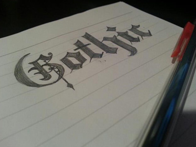Gothic In Gothic gothic lettering pencil