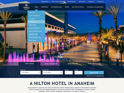 Hotel - Home book now flat full page background hotel website