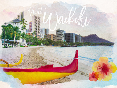 Visit Waikiki - Personality Quiz hotel watercolor