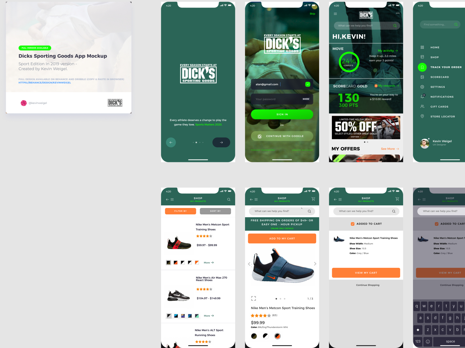 Dick's Sporting Goods, UX/UI