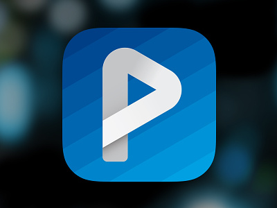 iOS App icon app apple blue icon icon design icons identity ios ipad iphone letter p