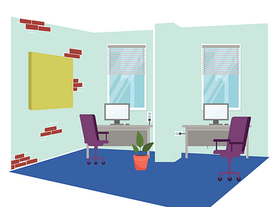 2d room illustration