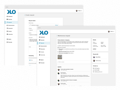 Maintenance request flow for resident portal