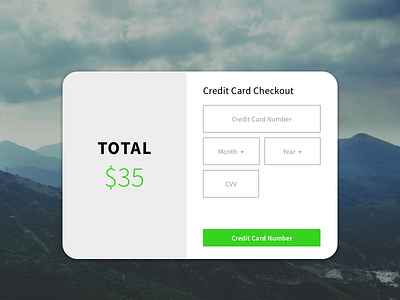 002 - Daily UI card checkout credit dailyui form payment total