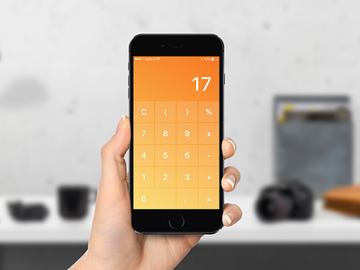 004 - Daily UI apple calculator ios iphone mobile mock mockup numbers