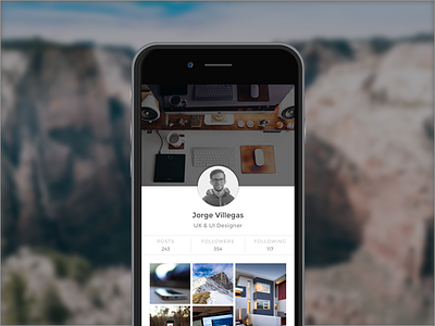 006 - Daily UI daily grid iphone mobile photos profile social ui user user profile