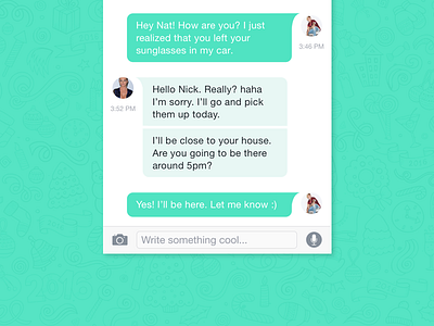 013 - Daily UI bubble chat conversation dailyui direct message messaging social ui