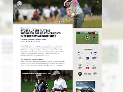 Article | PGA Ryder Cup article editorial golf