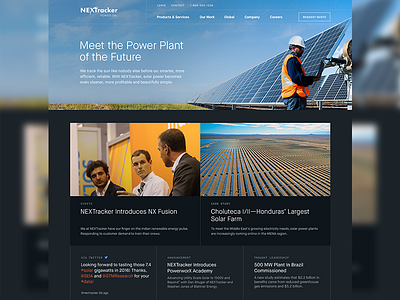 Homepage | NEXTracke homepage responsive