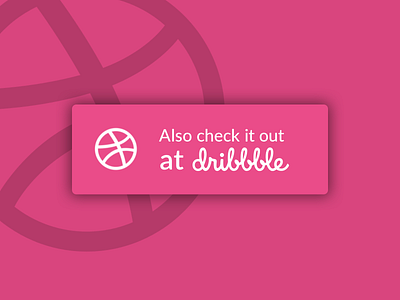 Link to Dribbble badge badge button cta dribbble link