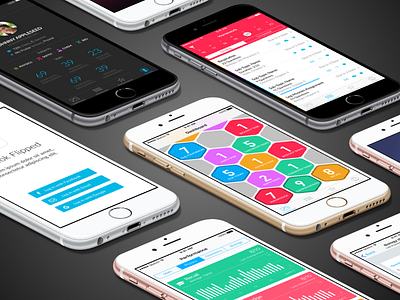 Homework App - Complete app apple chart design grid homework ios iphone ui