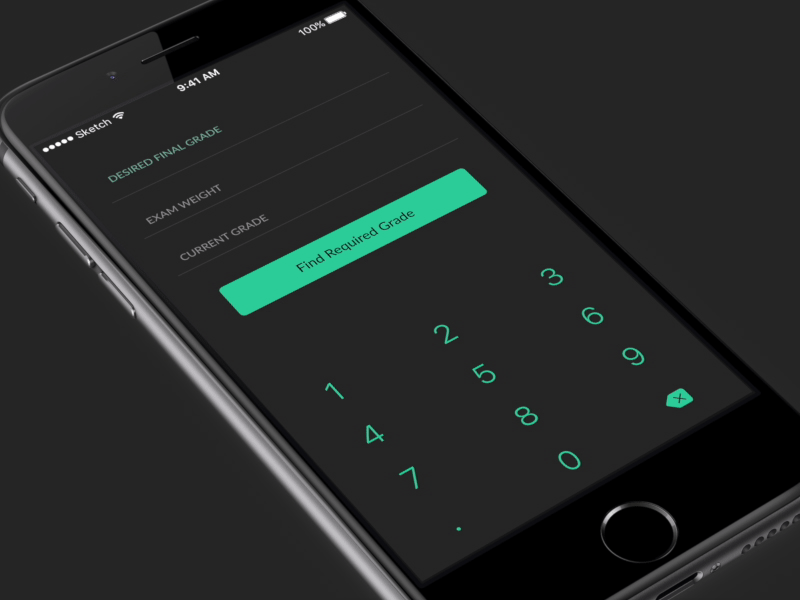 Final Grade Calculator App animation app apple calculator data ios iphone keypad number pad numbers school