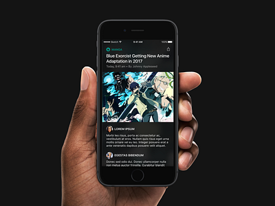 Curated News App - Post View app apple article comments dark feed ios news