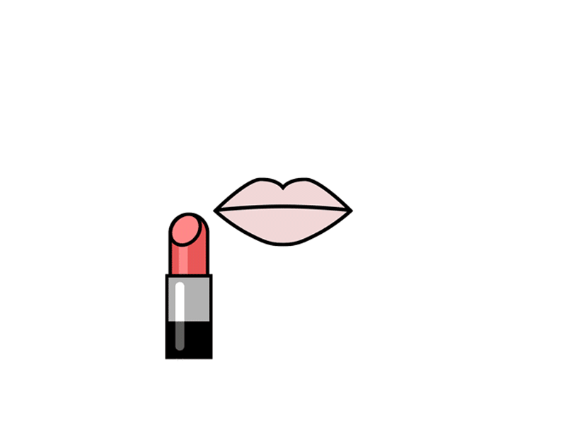 Lipstick Loading animation illustrator lips lipstick principle sketch ui ux