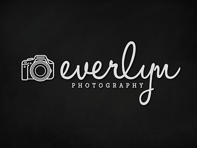 Everlyn Photography Logo camera icon line logo photography