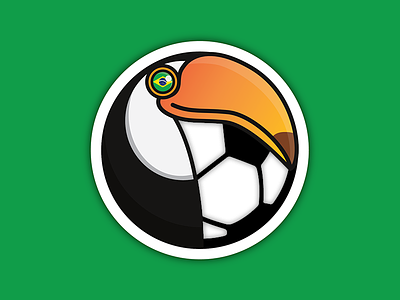 Brazil Tucan Football Sticker football soccer sticker tucan