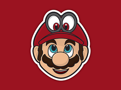 Mario + Cappy bowser cappy castle illustration mario nintendo switch odyssey peach super mario super mario odyssey switch vector