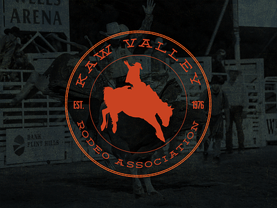 Kaw Valley Rodeo Association illustrator logo logotype rodeo western