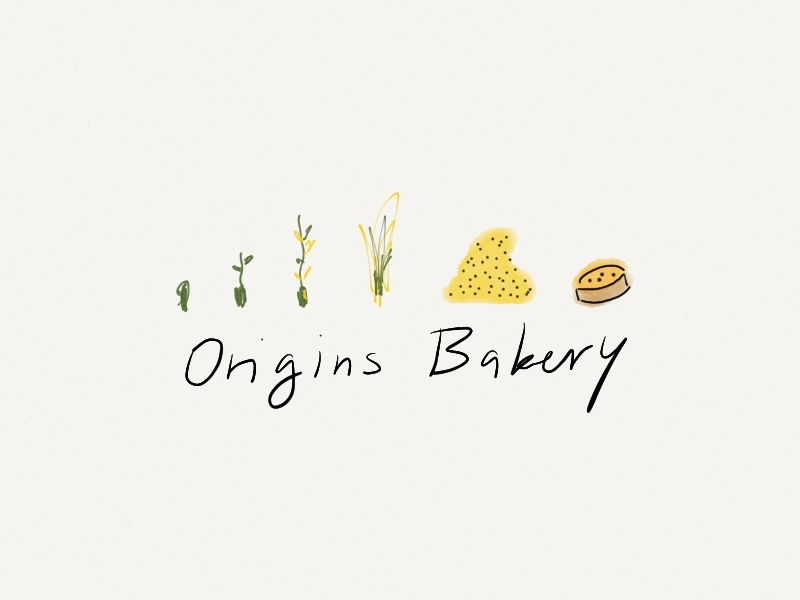 Origins Bakery Logo Concept concept design logo illustration