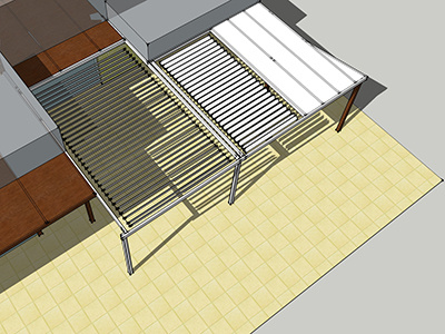 Roof extension detail model