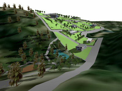 Land Development architectural design rendered masterplan site plan sketchup
