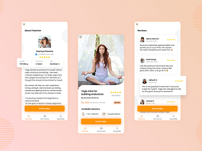 UI exploration for a wellness brand