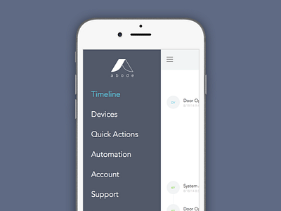 Abode Home Security App app automation design experience home ios iphone management mobile product security ui