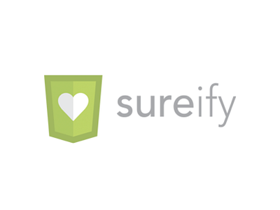 Sureify Logo design heart icon insurance life logo