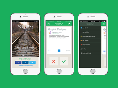 Dapsity Job Search app apps design employment experience interface ios job mobile search ui ux