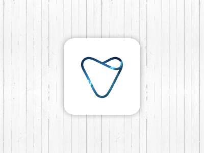 Vendus App Icon app application blue branding design icon ios iphone logo mobile white wood