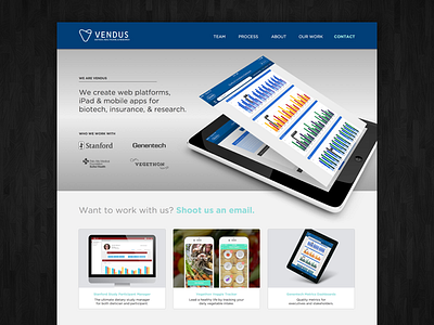 Vendus BioTech Landing Page