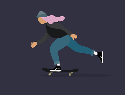 01 art design girls graphic design illustration illustrator logo skateboarding skategirl summer vector стикер