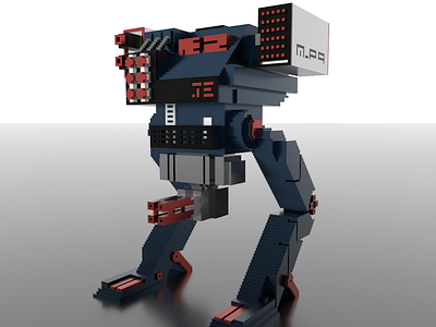 Voxel Battle Robot Concept (Part 1) 3d 3d art 3d modeling battle concept design lowpoly machine magicavoxel modeling robot voxel voxel art