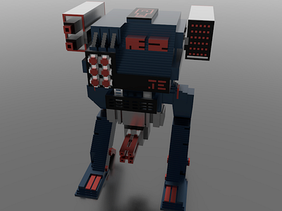 Voxel Battle Robot Concept (Part 2) 3d 3d art 3d modeling battle concept design lowpoly machine magicavoxel modeling robot voxel voxel art