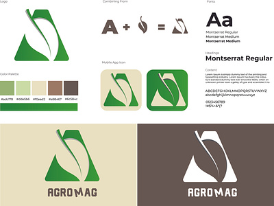 Agriculture logo for mobile app and brand identity