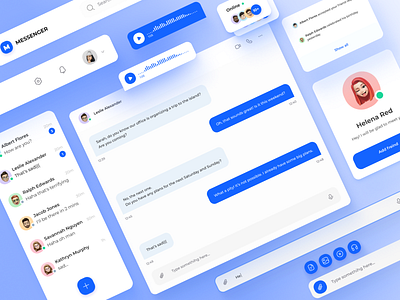 Messenger UI Elements elements figma makeevaflchallenge makeevaflchallenge4 messenger ui uikit