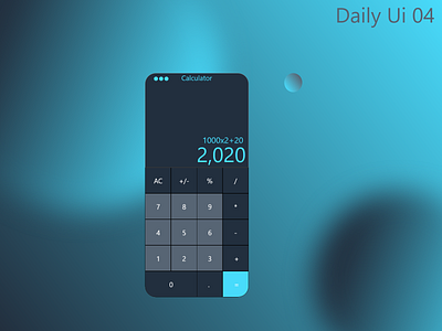 Daily Ui 04 adobe adobe xd app calculator design ui ux