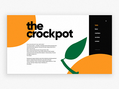 The Crockpot – Home Page clean graphic design illustration minimalism modern orange ui ux webdesign