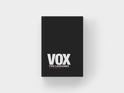 Vox Type Categories — Cover book design graphic design layout minimalism modernism print typography