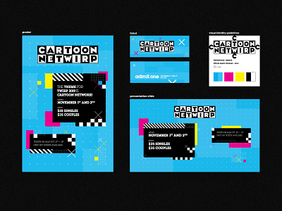Cartoon Netwirp banding brand guidelines branding guidelines cartoon network colorful digital event event flyer event poster poster presentation slide presentation slides print prints ticket design visual identity