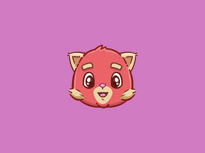 Red Panda character illustration panda red vector