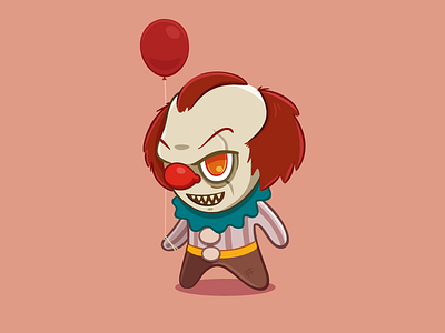 Clown circus clown float it pennywise vector