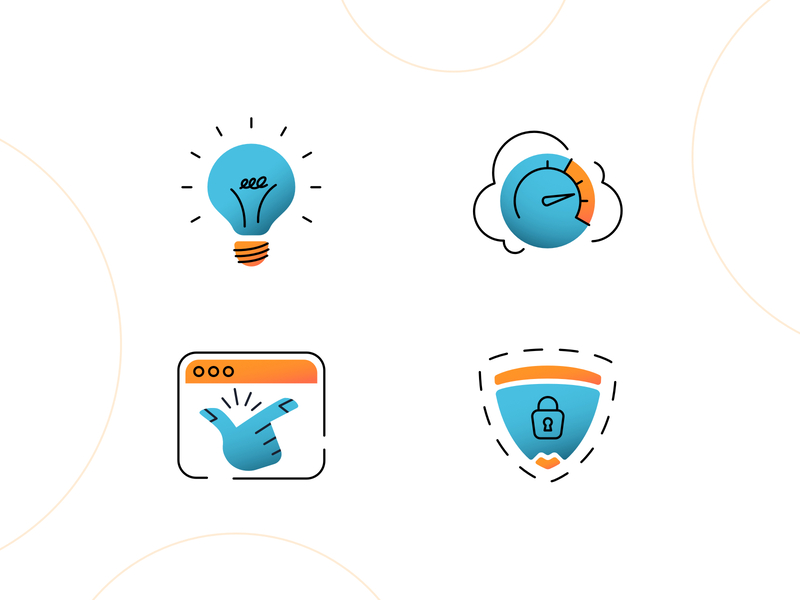 Client icon set style experimentation app blue design drawing gradient icon icon set icons illustration line logo minimalistic outline pack set simple squiggly ui ux