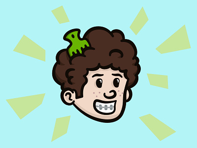 Karlo Profile Pic afro avatar braces cartoon comb cute face hair head illustration picture profile