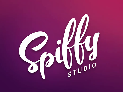 Spiffy Studio Logo Promo animation branding calligraphy debut design drawing illustration lettering logo neon retro studio typography vector
