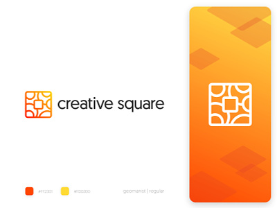 Creative Square Logo Concept branding concept creative design font gradient icon identity lettering logo outline prototype showcase square typography