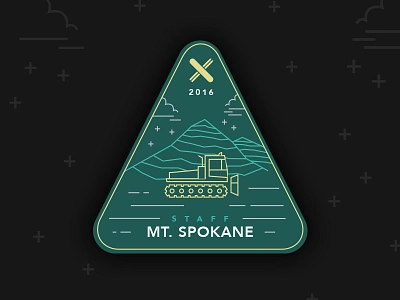 Mt. Spokane Staff Patch green mountain mt.spokane patagonia patch ski snow snowboard ui ux vector website