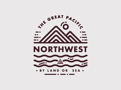 By Land or Sea Tee mountain northwest ocean outdoors patagonia pnw sea thegreatpnw ui ux website