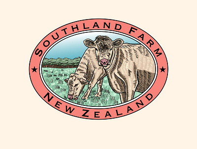 Southland Farm NZ branding classic design illustration logo vector vector art vector illustration vectors vintage vintage badge vintage design vintage logo