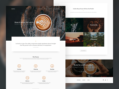 Coffee Shop Landing Concept coffee concept explore landing minimal simple ui ux web webdesign webpage website